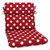 40.5" Red and White Polka Dot Outdoor Patio Corner Chair Cushion - IMAGE 1