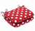 Set of 2 Outdoor Patio Furniture Chair Seat Cushions - Red & White Polka Dot - IMAGE 2