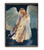 Cream White and Sage Green Messenger of Love Inspirational Angel Tapestry Throw Blanket 50" x 60" - IMAGE 1