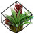 7" Artificial Succulent Arrangement in Offset Metal Wire Frame - IMAGE 1