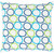 20" Blue, Green and White Decorative Throw Pillow - Polyester Filler - IMAGE 1