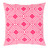 20" Pink and White Decorative Throw Pillow - Polyester Filler - IMAGE 1