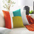 20" Turquoise Blue and Orange Contemporary Square Throw Pillow - IMAGE 2