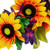 Sunflower and Mum Twig Autumn Artificial Floral Wreath, 20-Inch - IMAGE 3