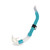 15" Light Blue and Clear Semi-Dry Top Adult Sport Swimming Pool Snorkel - IMAGE 1