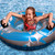 50" Blue, Gray and White Giant Inflatable Swimming Pool Hurricane Sport Inner Tube - IMAGE 3