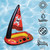 Inflatable Red Pirate Boat Swimming Pool Float with Jolly Roger Sail, 57-Inch - IMAGE 6