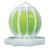Set of 2 Green and White Floating or Hanging Solar Powered Outdoor Decorative Lanterns - IMAGE 1