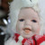 5.75" White and Red Baby in Polar Bear Costume with Santa Hat Collectible Christmas Doll - IMAGE 3