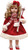 17.5" Porcelain "Dina" Holding Skis Standing Collectible Christmas Doll - IMAGE 1