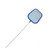 61.5" Silver and Blue Mini Swimming Pool Leaf Skimmer Head with Fixed Length Pole - IMAGE 1