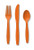 Club Pack of 288 Sunkissed Orange Premium Heavy-Duty Plastic Party Knives, Forks and Spoons 7.5" - IMAGE 1