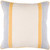 18” Orange and Gray Contemporary Square Throw Pillow - Down Filler - IMAGE 1