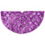 Sequin Snowflake Mini Christmas Tree Skirt - Purple - 20" - IMAGE 4