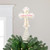 Girl's God Bless Baby's First Christmas Cross Tree Topper - 8.5" - Pink - IMAGE 1