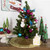 20" Gold Mini Christmas Tree Skirt with Tinsel Trim - IMAGE 1