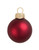 12ct Red Matte Finish Glass Christmas Ball Ornaments 2.75" (65mm) - IMAGE 1