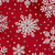 Glitter Snowflake Mini Christmas Tree Skirt - Red - 20"