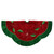 48" Red and Green Sequined Poinsettia Christmas Tree Skirt - IMAGE 3