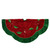 48" Red and Green Sequined Poinsettia Christmas Tree Skirt - IMAGE 1