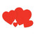 Heart Cut-Out Valentine's Day Party Decorations - 4" - Red - Pack of 144 - IMAGE 1