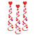 Club Pack of 18 Red and Purple Heart Whirl Valentines Day Hanging Decorations 30" - IMAGE 1