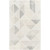 4' x 6' Harmonic Triangle Stones Gray and Beige Hand Tufted Rectangular Wool Area Throw Rug - IMAGE 1