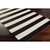5' x 8' Simple Stripes Ebony and Ivory Hand Woven Shed-Free Area Throw Rug - IMAGE 4