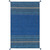 2' x 3' Striped Navy Blue and Black Hand Woven Rectangular Area Throw Rug - IMAGE 1
