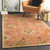 6' x 6' Tawny Brown and Blue Hand Tufted Wool Area Throw Rug - IMAGE 2