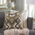 20" Brown and Gray Contemporary Geometric Throw Pillow - IMAGE 2