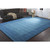3.25' x 5.25' Solid Blue Hand Loomed Rectangular Wool Area Throw Rug - IMAGE 6