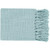 Warm Weaves Slate Blue Woven Fringed Throw Blanket 59" x 51" - IMAGE 1