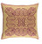20" Pink and Yellow Embroidered Medallion Square Throw Pillow - IMAGE 1