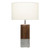 19" Restoration Rustic Eco-Friendly Wood and Metal Table Lamp with Pure White Cylinder Shade - IMAGE 1