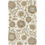 6' x 9' Brown and Gray Floral Rectangular Area Throw Rug - IMAGE 1