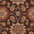 2' x 3' Floral Olive Green and Russet Brown Rectangular Wool Area Throw Rug - IMAGE 4