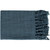 Blue Fringed Rectangular Throw Blanket 51" x 59" - IMAGE 1