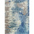 8' x 11' Denim Blue and Cream White Abstract Transcendental Hand Tufted Wool Area Throw Rug - IMAGE 1