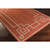 5.25' x 7.75' Crimson Red and Cream White Shed Free Outdoor Area Throw Rug