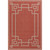 5.25' x 7.75' Crimson Red and Cream White Shed Free Outdoor Area Throw Rug - IMAGE 1