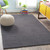 9' x 13' Charcoal Gray Solid Hand Loomed Rectangular Area Throw Rug - IMAGE 2