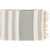 50" x 70" Nautical Nights Gray, Lavendar and White Striped Cotton Fringed Throw Blanket - IMAGE 1