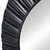20" Black Contemporary Fluted Round Mirror Wall Decor - IMAGE 5