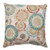 16.5" Aqua Blue and White Floral Square Decorative Throw Pillow - IMAGE 1