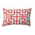 18.5" Red and White Geometric Rectangular Decorative Throw Pillow - IMAGE 1