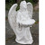 19.75" Kneeling Angel Holding Shell Religious Outdoor Garden Statue Bird Feeder - IMAGE 2