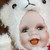 9.25" White and Red Porcelain Baby in Polar Bear Costume Christmas Doll - IMAGE 2