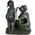 23.5" Black and Green Children with Umbrella Outdoor Patio Garden Water Fountain - IMAGE 3