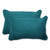 Set of 2 Teal Blue Rectangular Outdoor Lumbar Patio Throw Pillows 18.5" - IMAGE 1